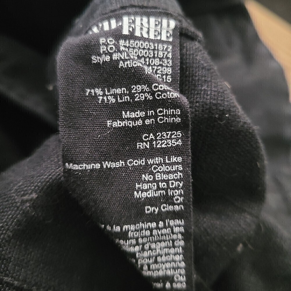 Wilfred Free Moto Jacket XS Black Linen Blend Canvas Snap-Front Utility … - Picture 9 of 9